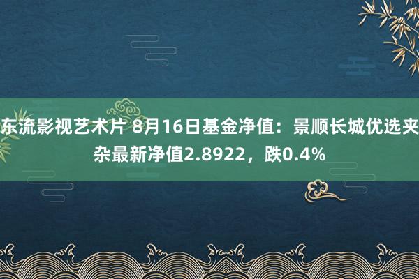 东流影视艺术片 8月16日基金净值：景顺长城优选夹杂最新净值2.8922，跌0.4%