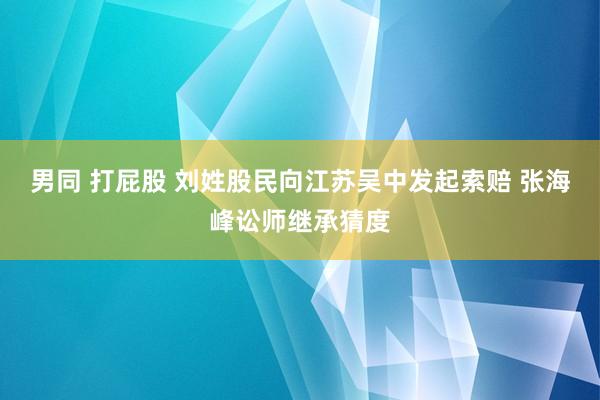 男同 打屁股 刘姓股民向江苏吴中发起索赔 张海峰讼师继承猜度